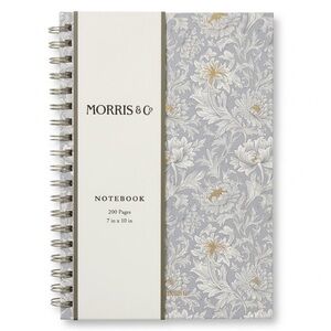 Morris & Co. Floral Spiral Notebook 7”x10” - 200 Lined Pages
